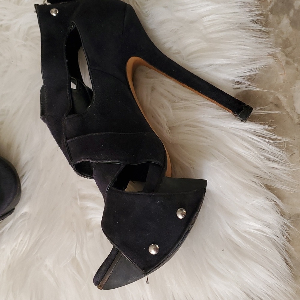 Camilla skovgaard blue platform heel Stiletto open toe shoe size 36.5 - Picture 6 of 16